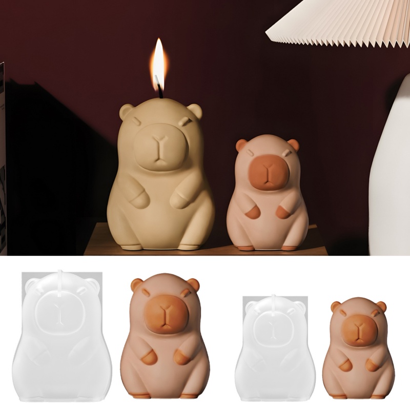 Candle Making Tutorial - Capybara Pudding Baking Silicone Mold DIY