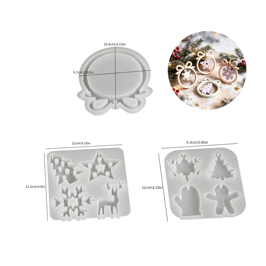 1/3 piece Christmas resin sili - Candle Making Design ulasan dan harga