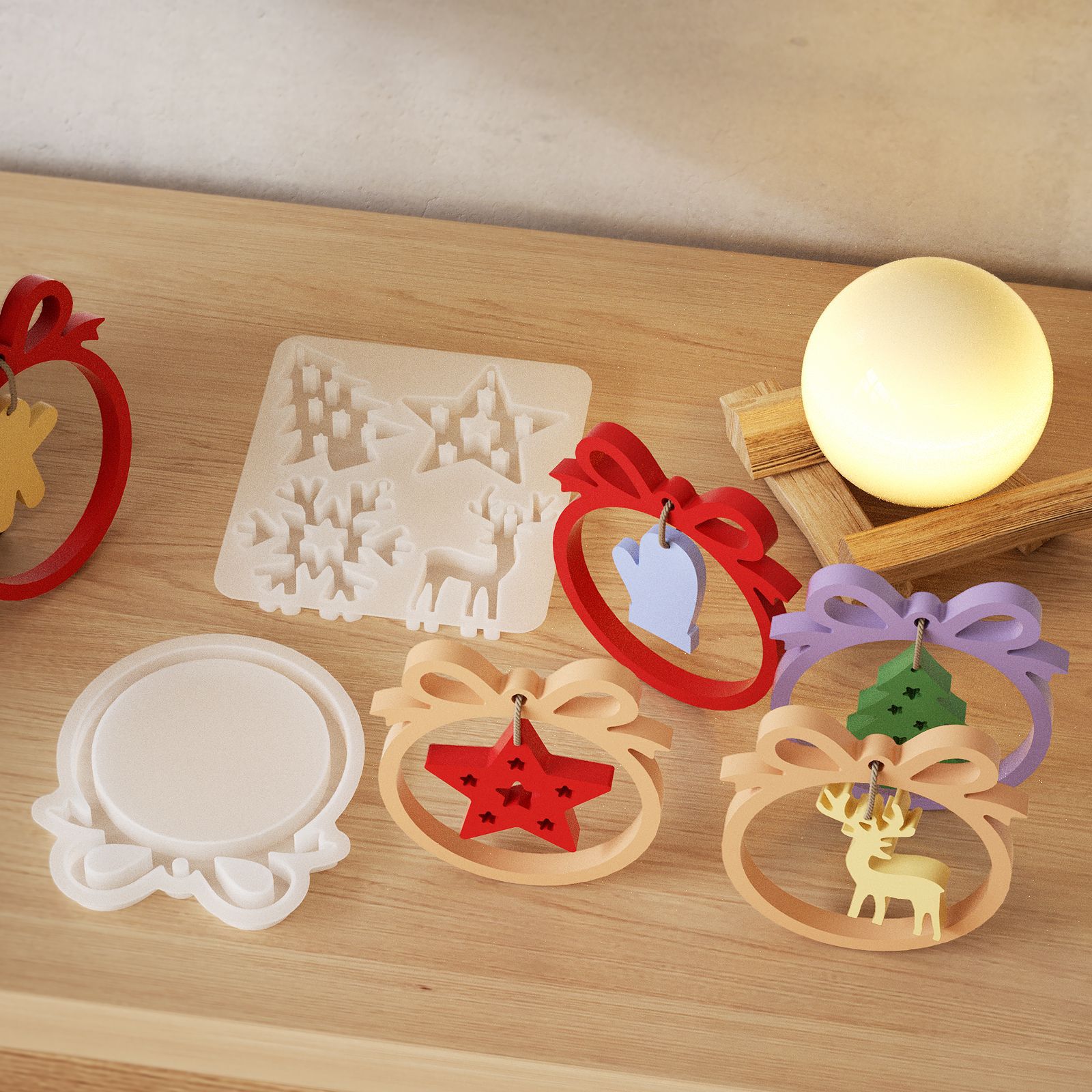 1/3 piece Christmas resin sili - Candle Making Design ulasan dan harga