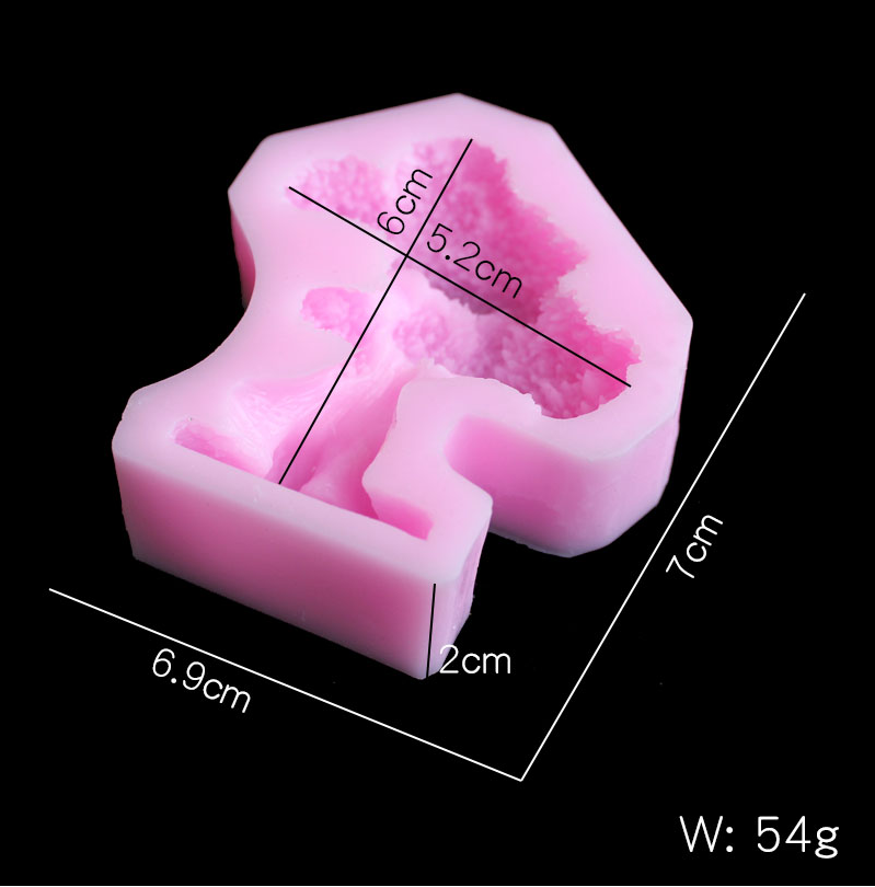 Pine tree silica gel mold DIY  - Candle Making Design ulasan dan harga