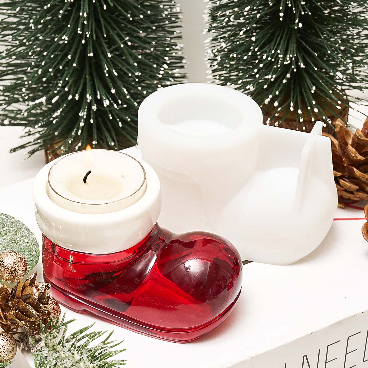 Christmas Boots Shoes Candle H - Candle Making Design ulasan dan harga