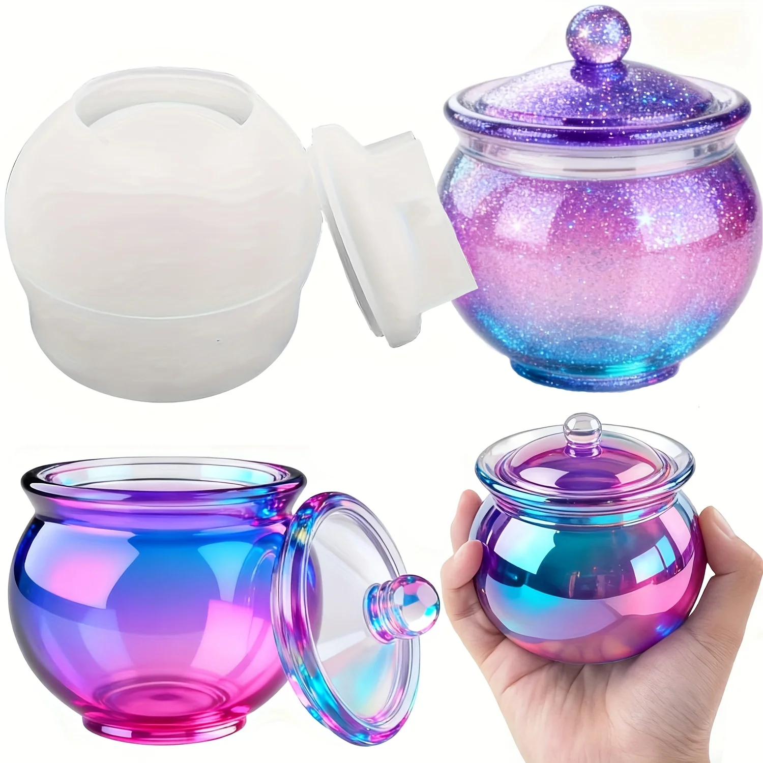 1 set of round resin can molds - Candle Making Design ulasan dan harga