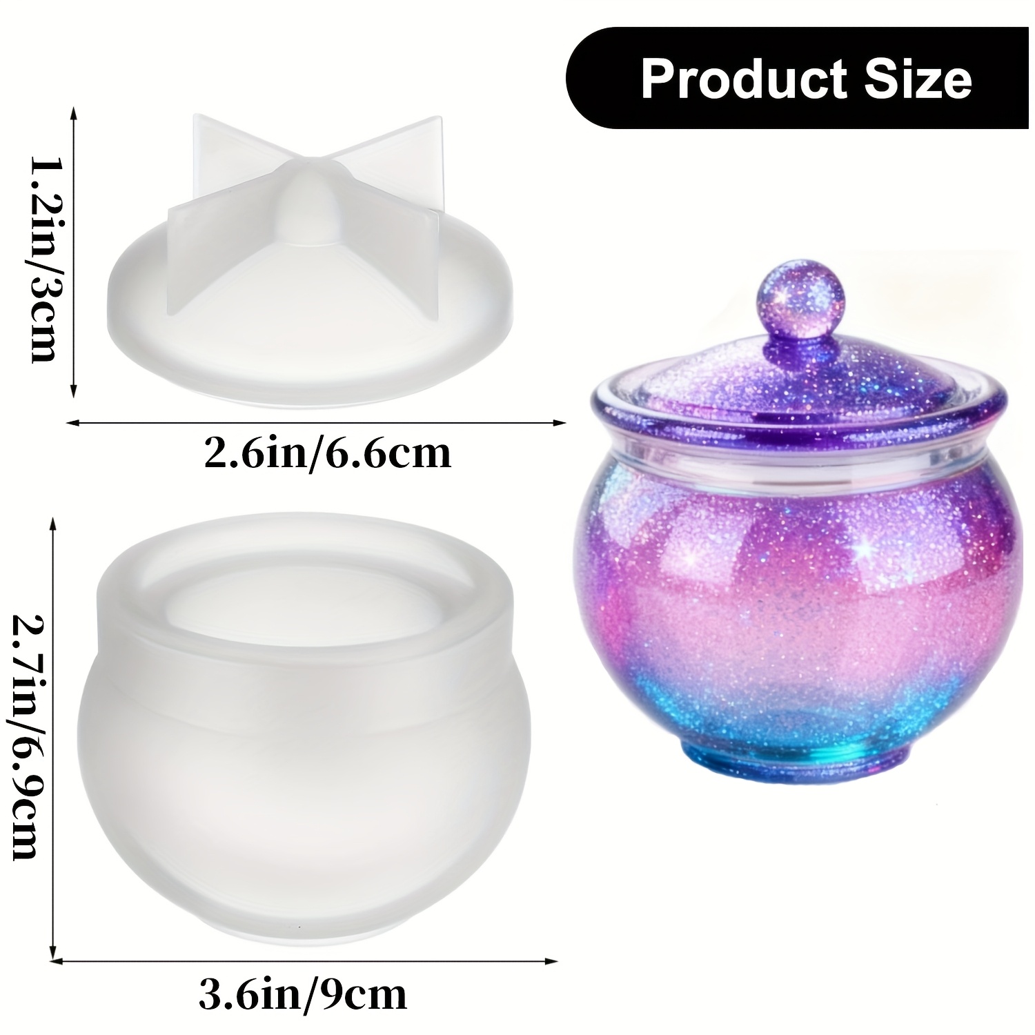 1 set of round resin can molds - Candle Making Design ulasan dan harga